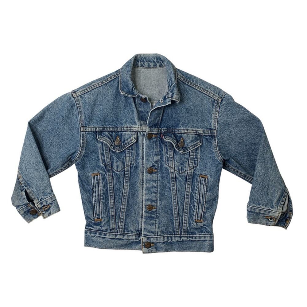 Vintage Levis Jacket Women S Small Denim Jean Type 3 Trucker Made USA 1998 *READ